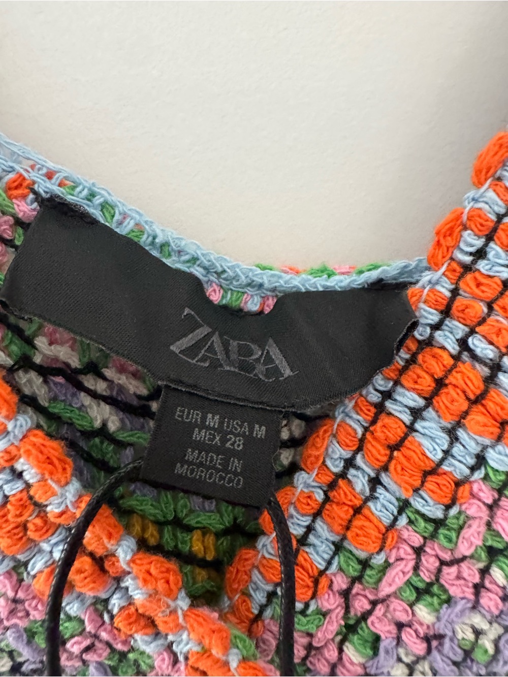 Zara Multicolor Crochet Maxi Dress — Turquoise, Lavender, Mustard, Peach - Picture 6 of 6